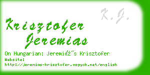 krisztofer jeremias business card